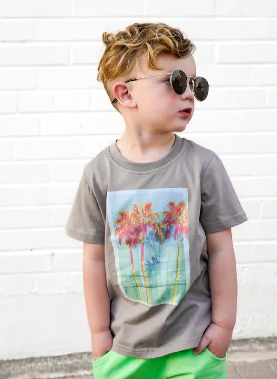 Neon Palm Tee by Little Bipsy