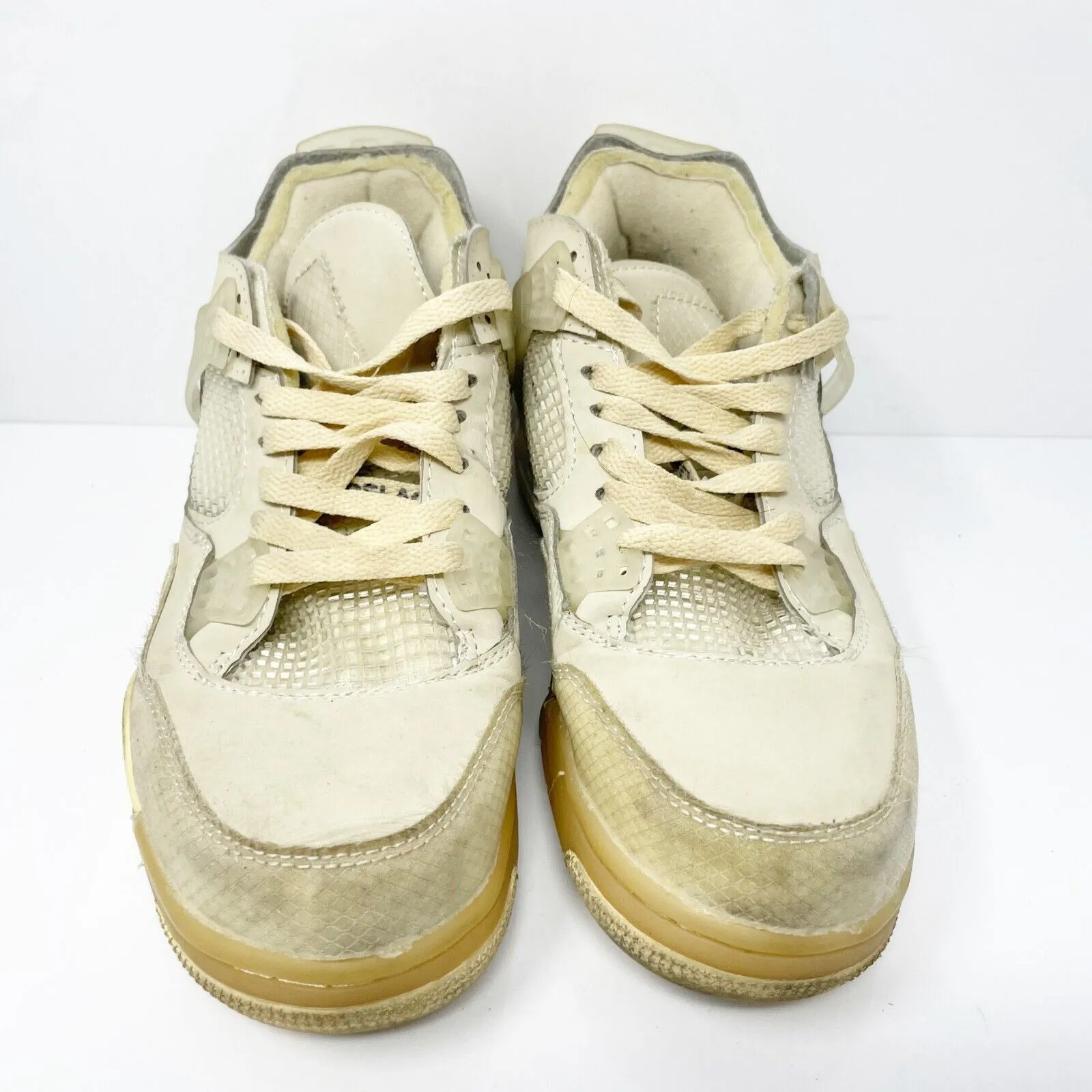 Nike Womens Air Jordan 4 CV9388-100 Ivory Basketball Shoes Sneakers Size 8
