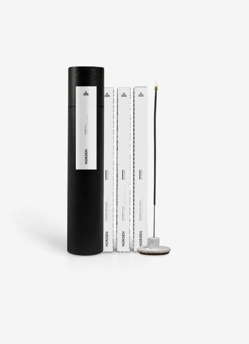 White Ceramic Incense Kit by Norden