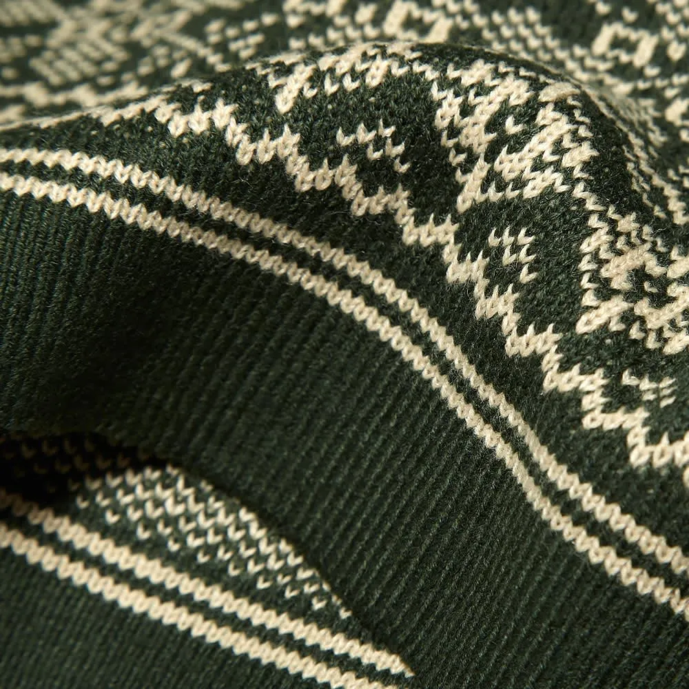 Knitted Dark Green Nordic Sweater by Mt. Rainier Design