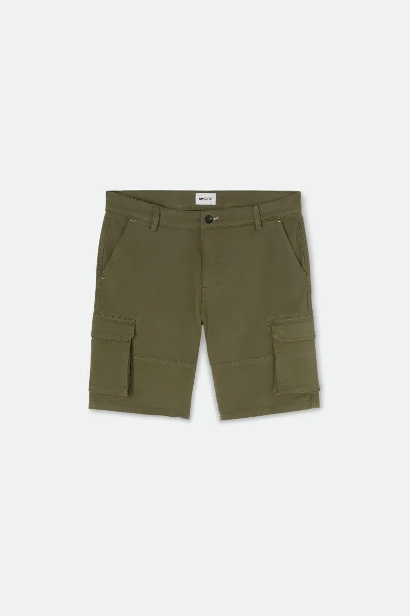 Olive green men's cargo shorts