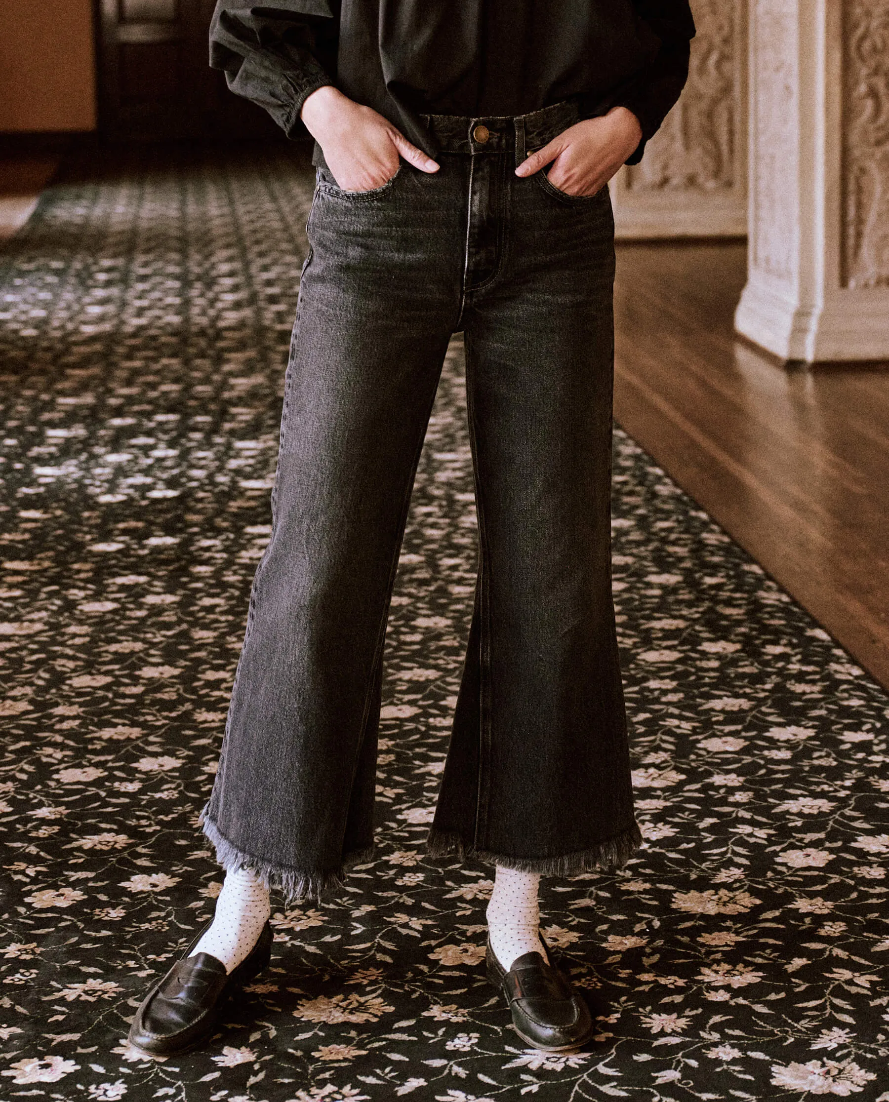 The Great Kick Bell Jean in Onyx Wash