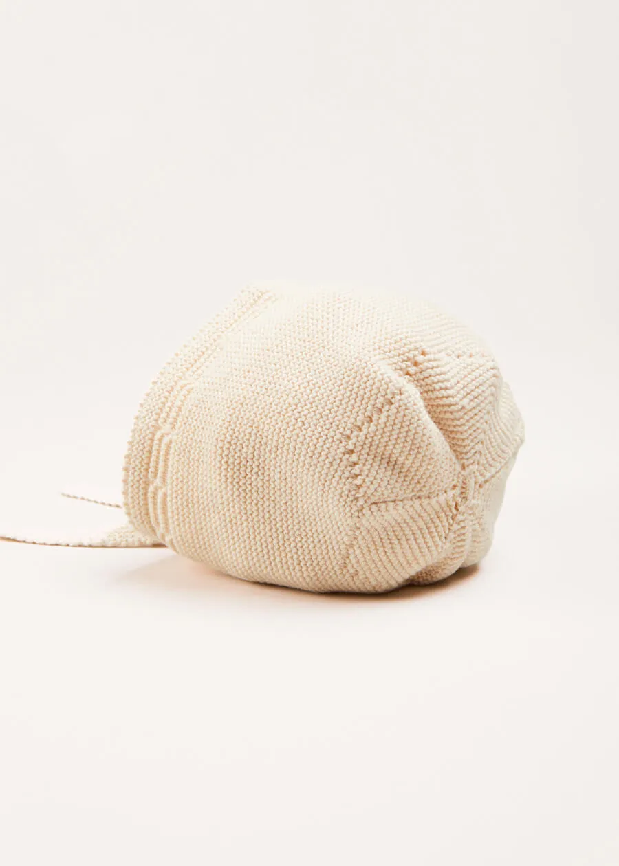 Cream Openwork Knit Bonnet (S-L)