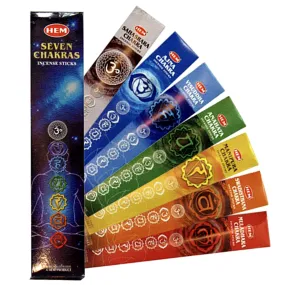 Pack of Seven Chakras Incense Sticks by HEM