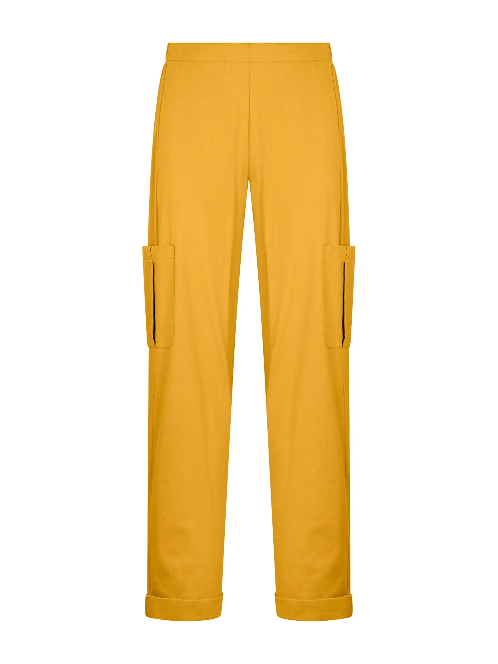 Wide Cargo Pants in Super Fresh Fabric - Golden Spice