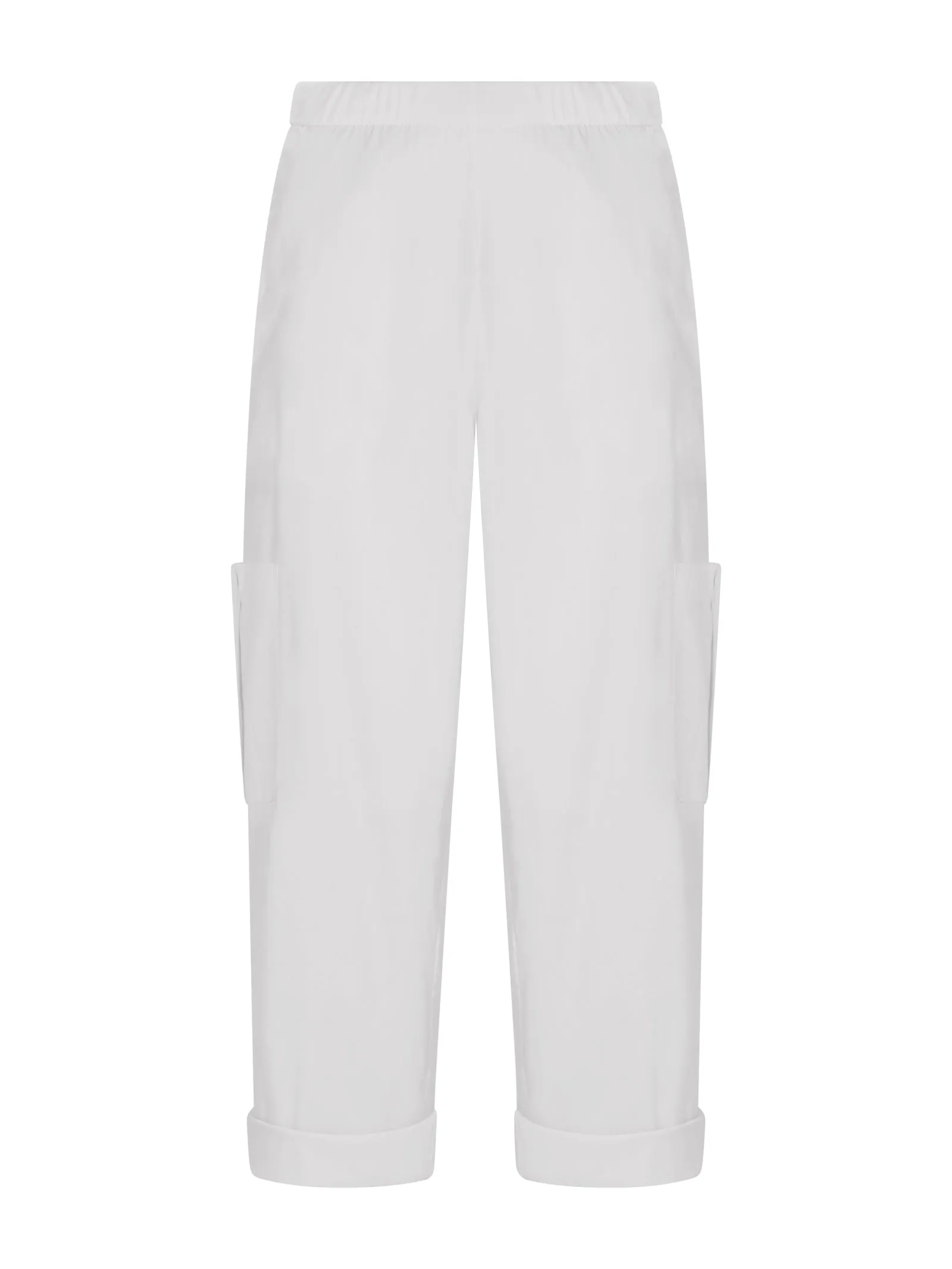 Cropped Cargo Pants in Super Fresh Fabric - White