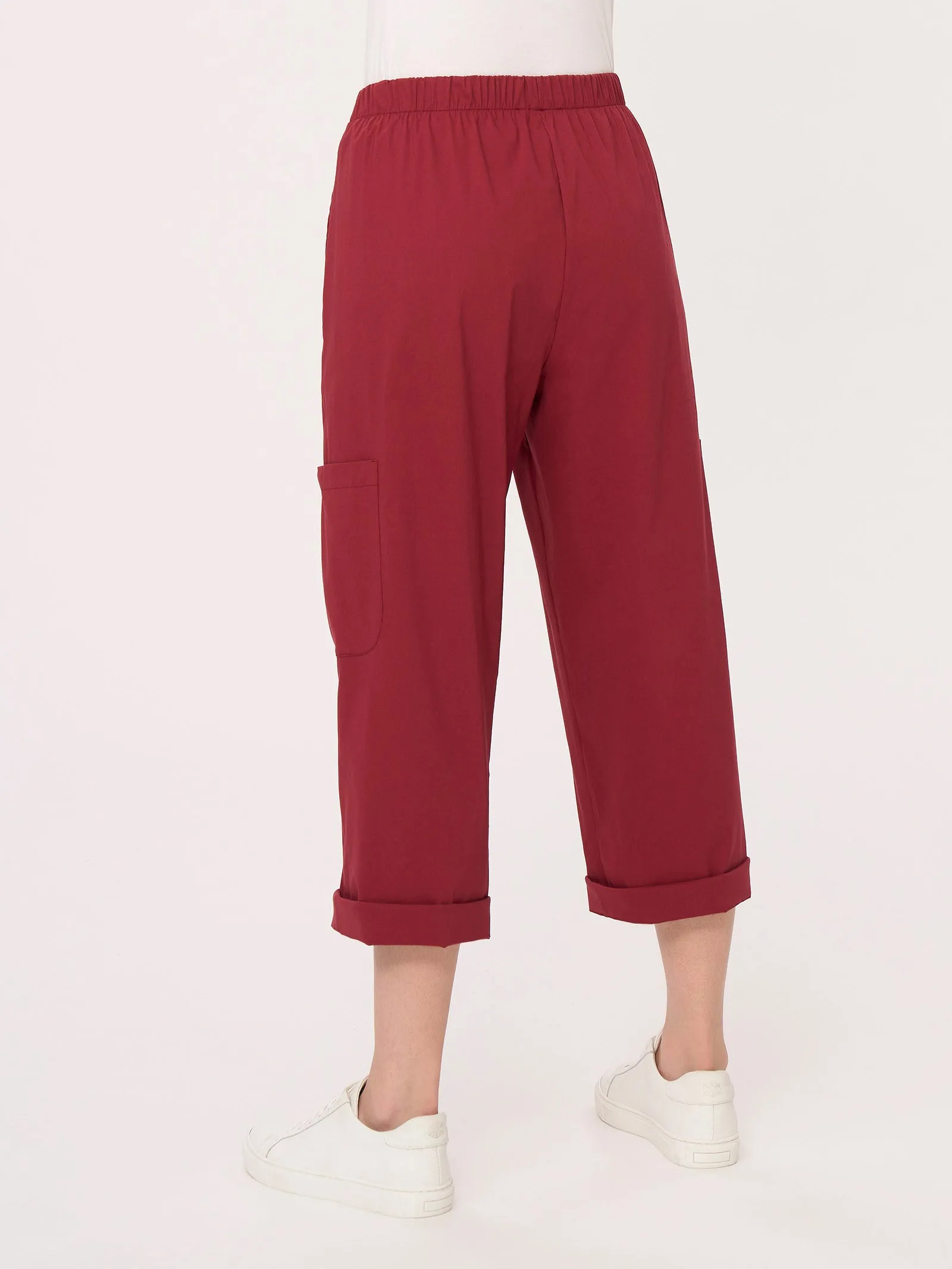 Cropped Cargo Pants in Super Fresh Fabric - White