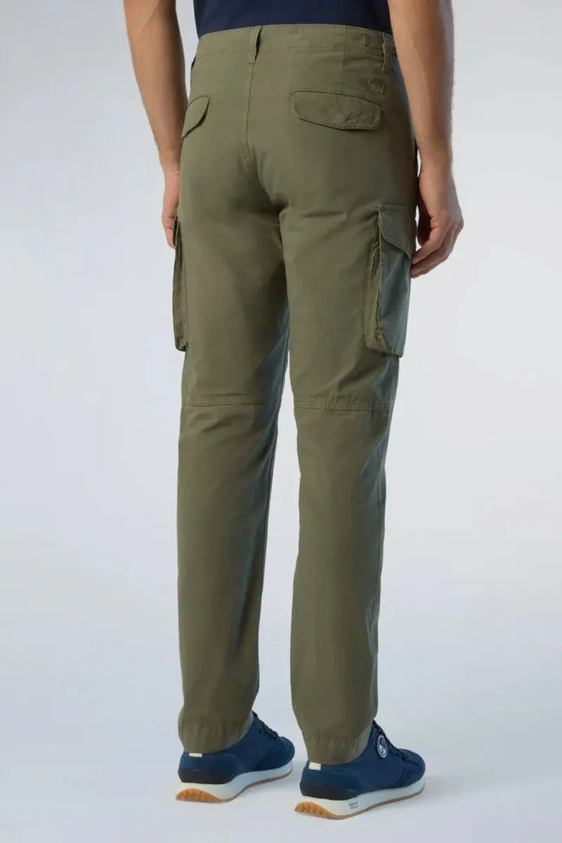 Pantalone cargo verde oliva uomo