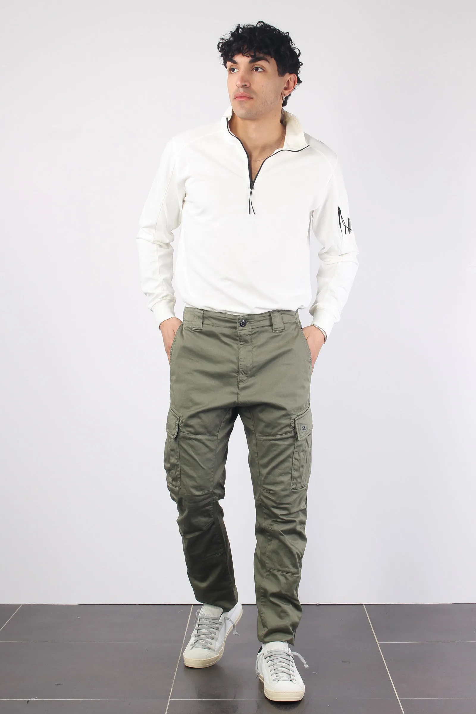 Cargo Pants with Logo in Agave Green