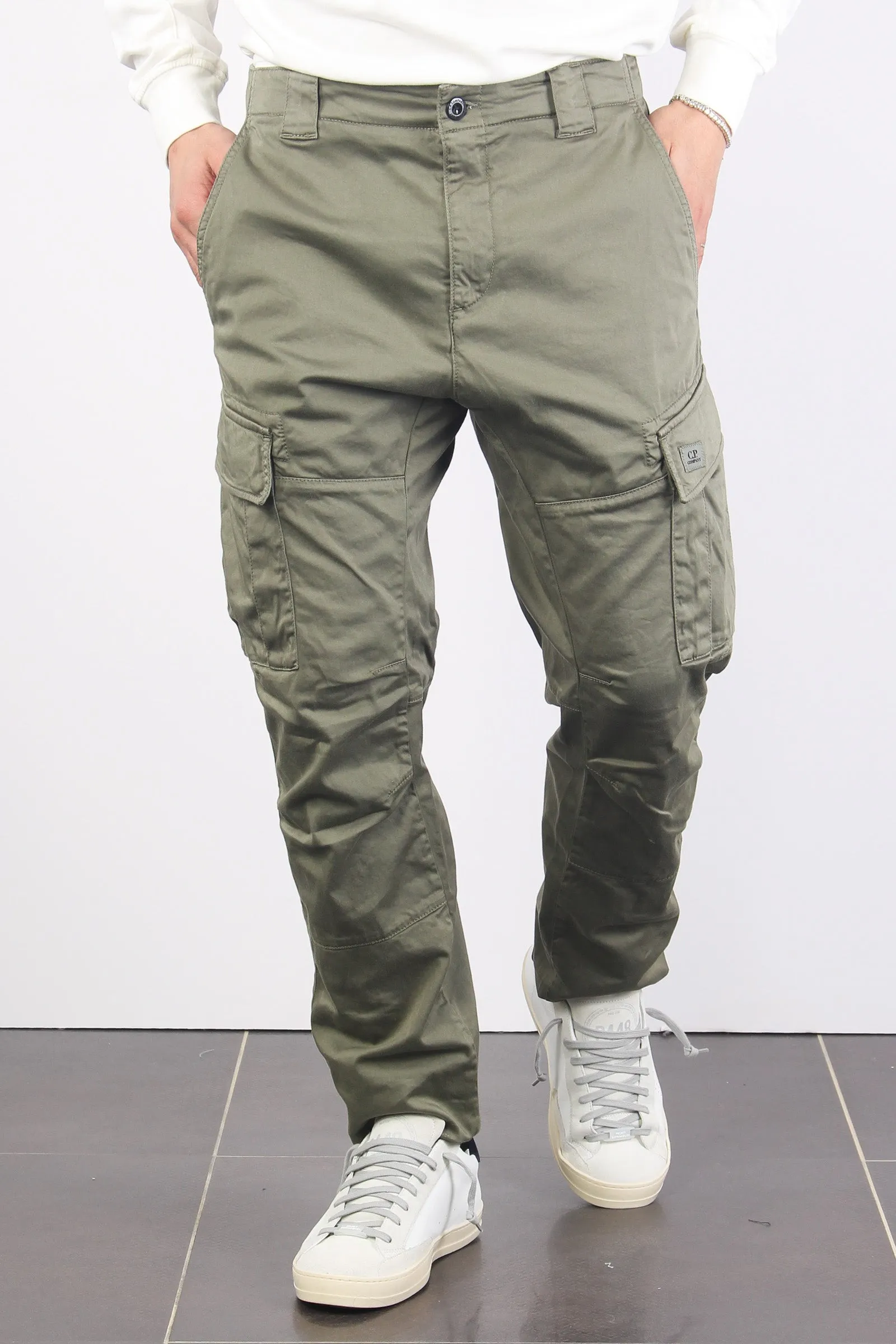 Cargo Pants with Logo in Agave Green