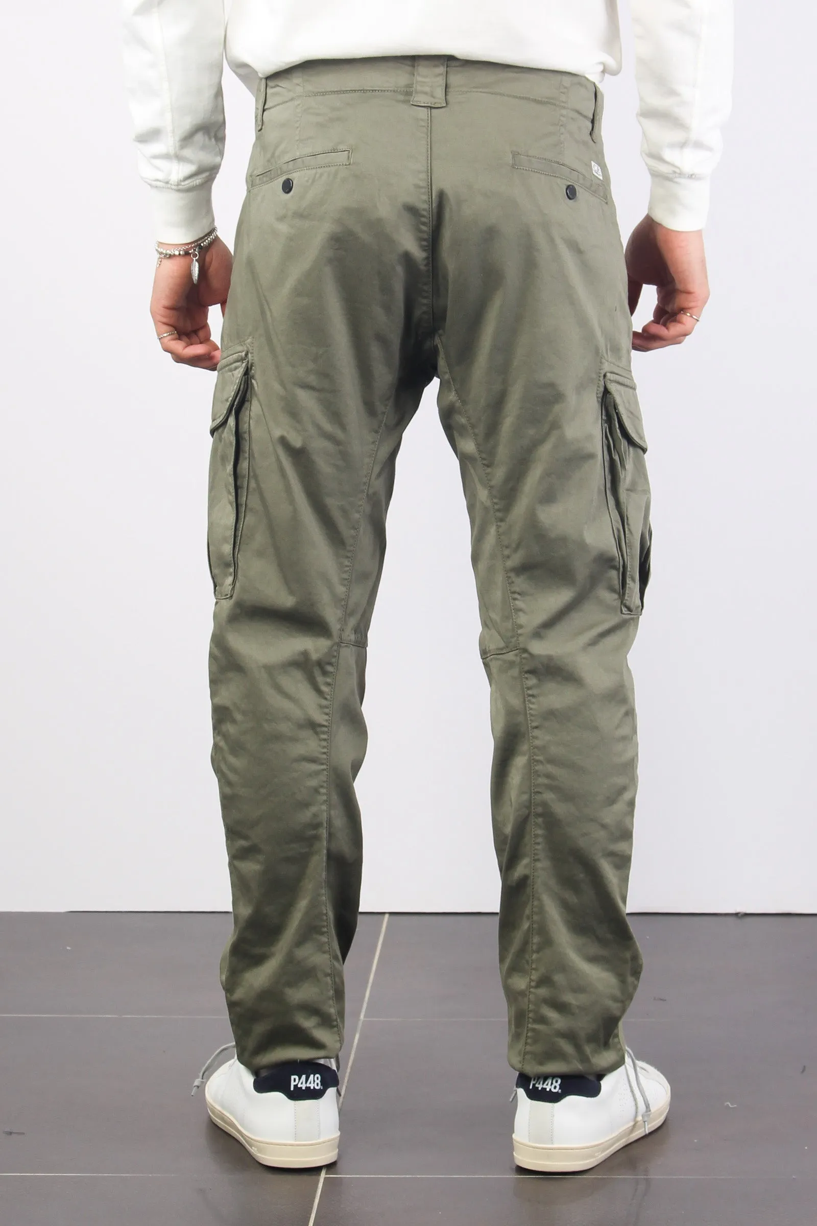 Cargo Pants with Logo in Agave Green