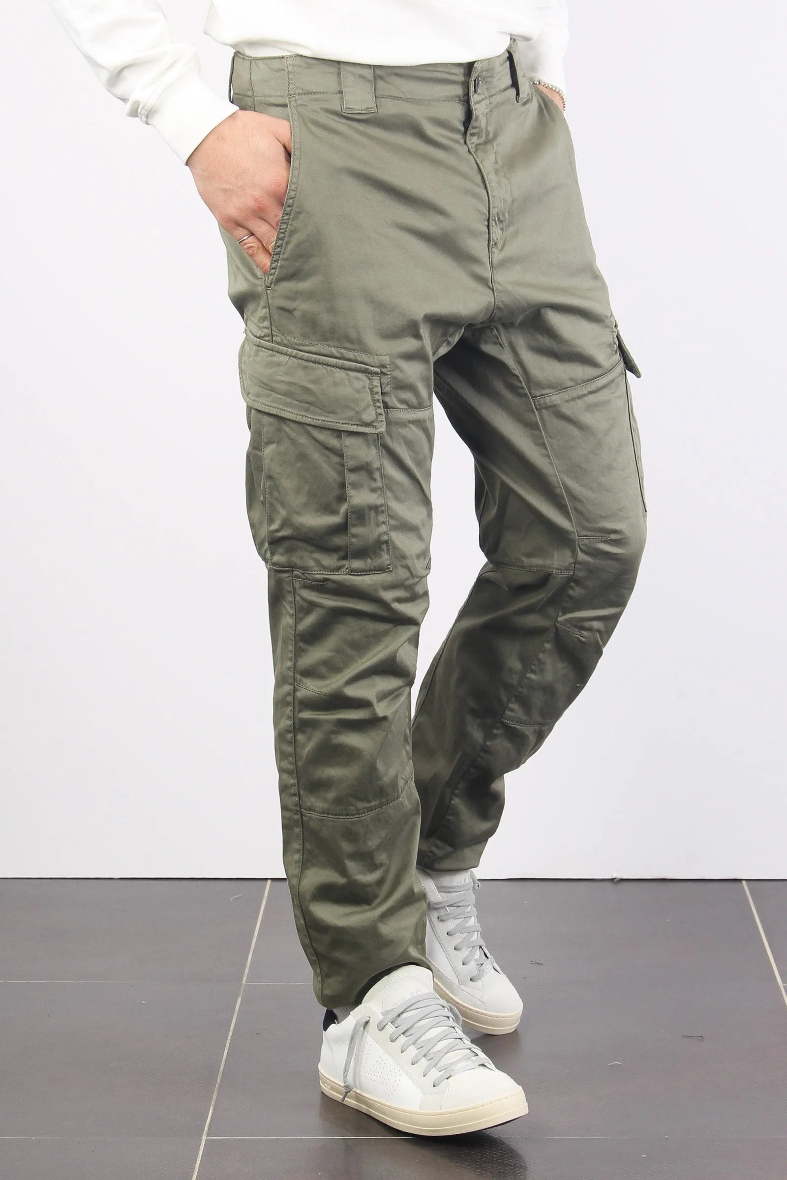 Cargo Pants with Logo in Agave Green