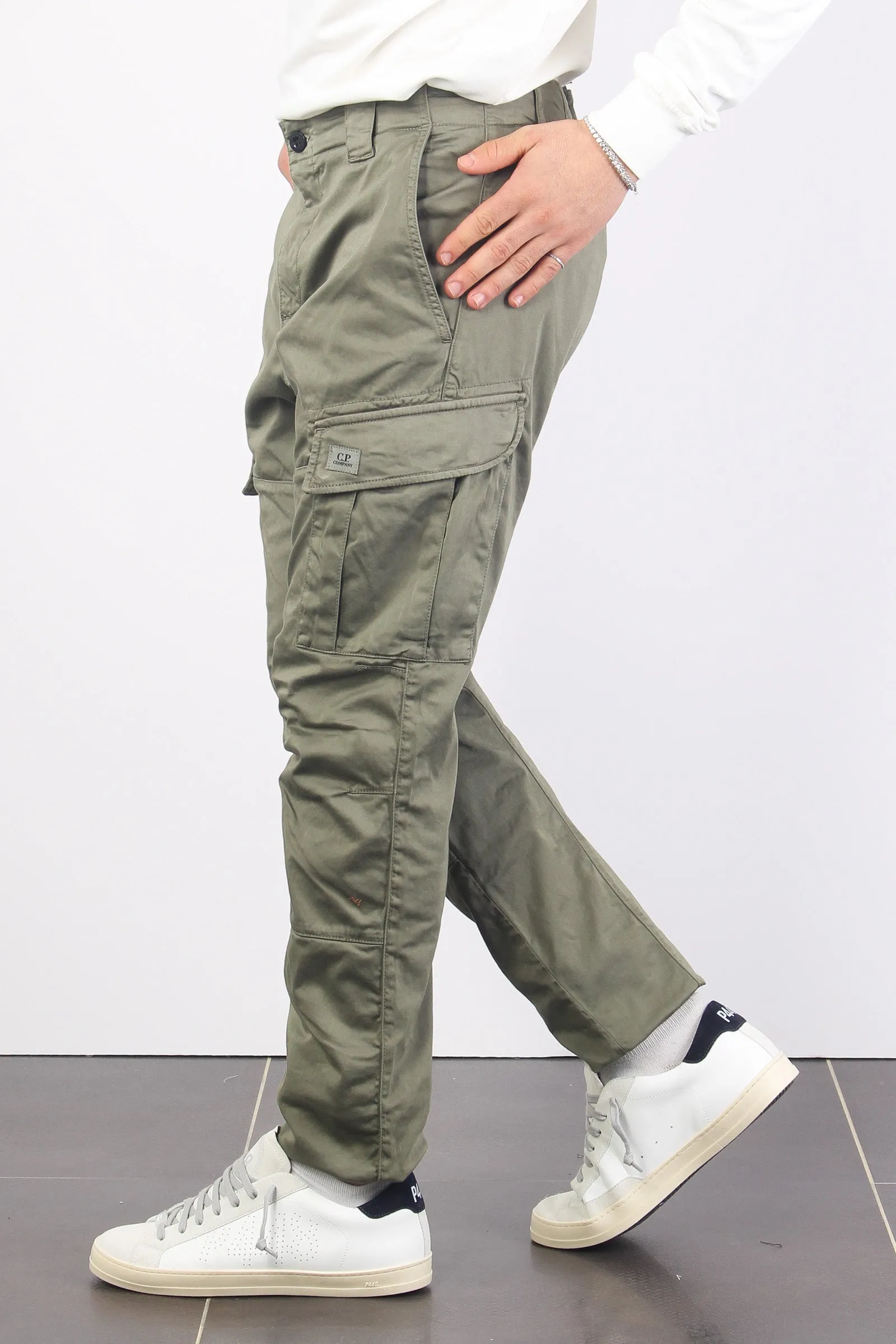 Cargo Pants with Logo in Agave Green