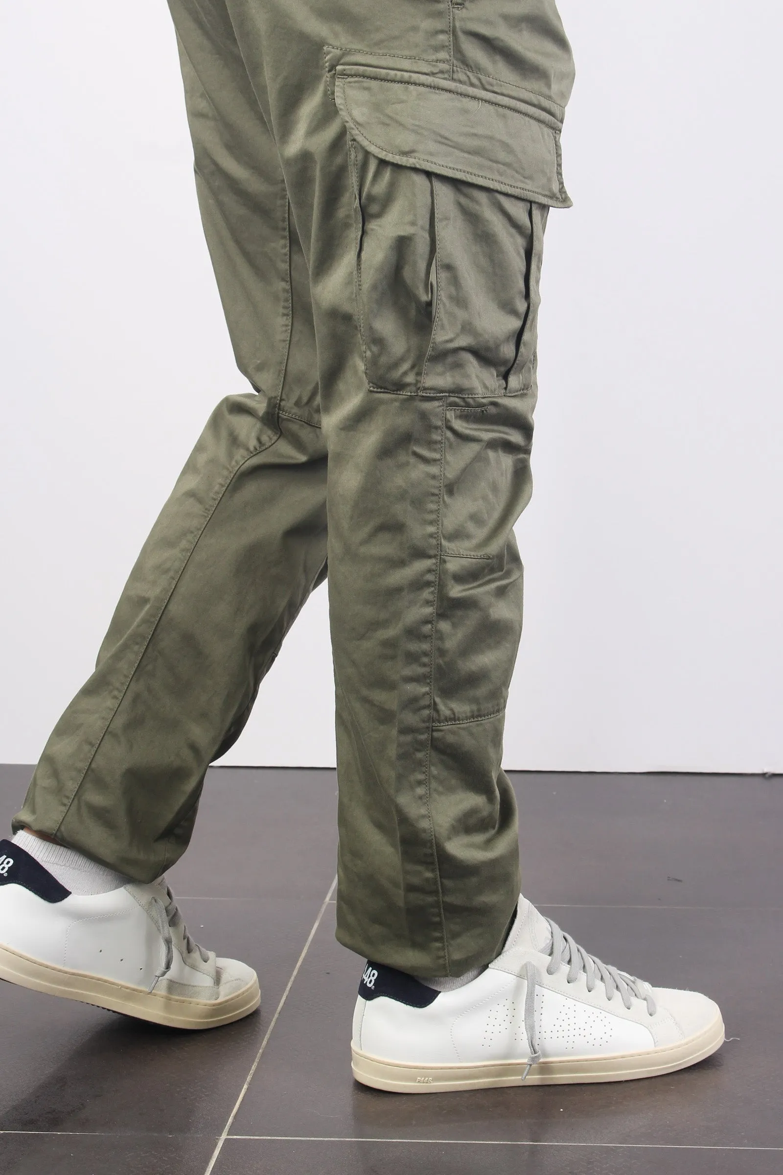 Cargo Pants with Logo in Agave Green