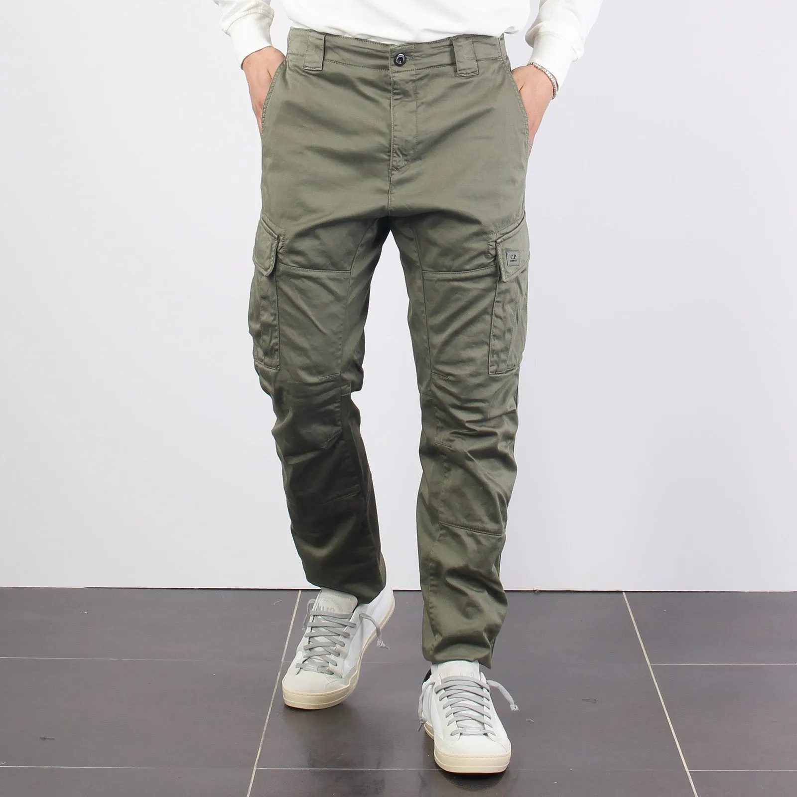 Cargo Pants with Logo in Agave Green