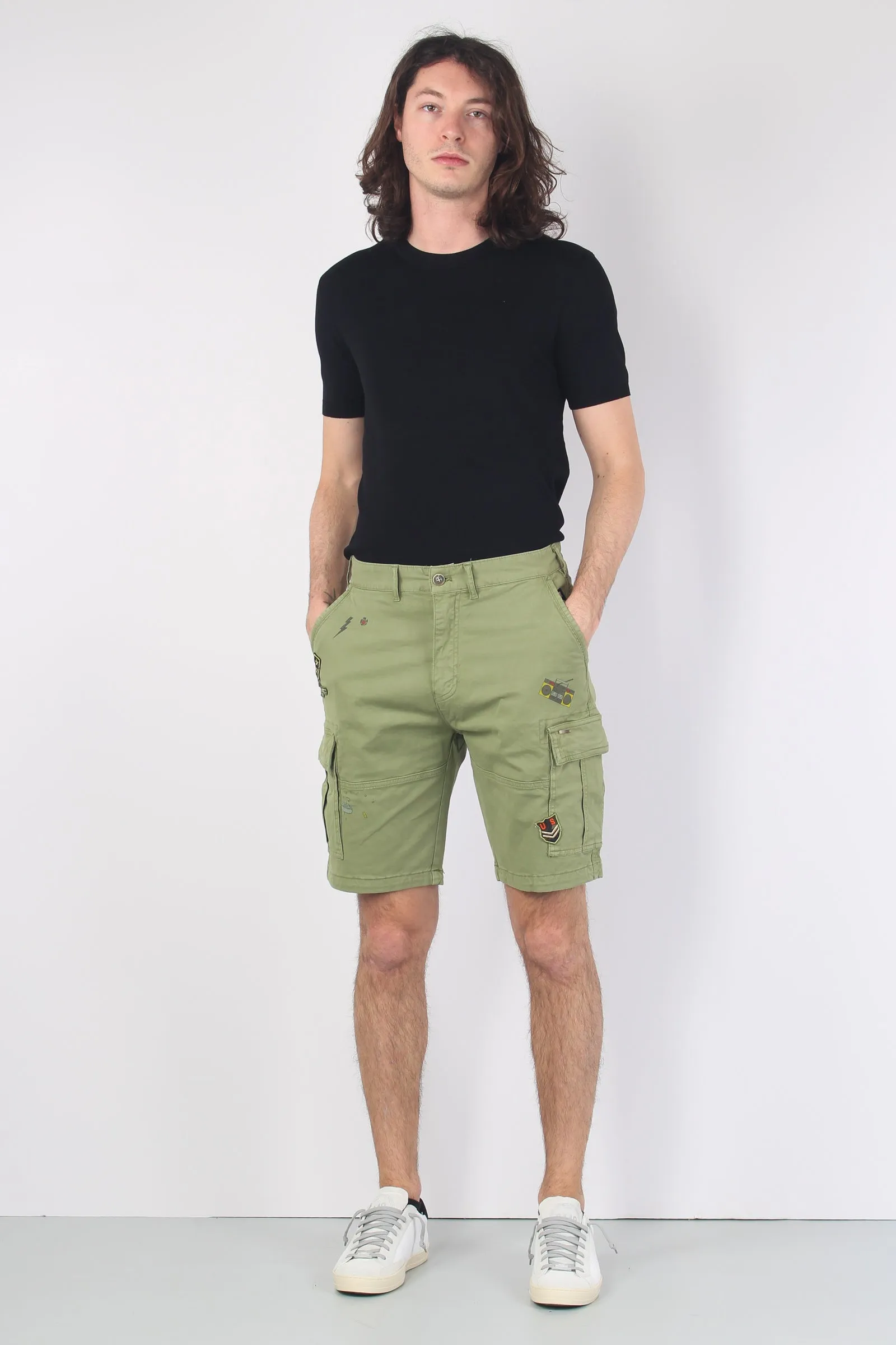 Light Green Bermuda Cargo Shorts