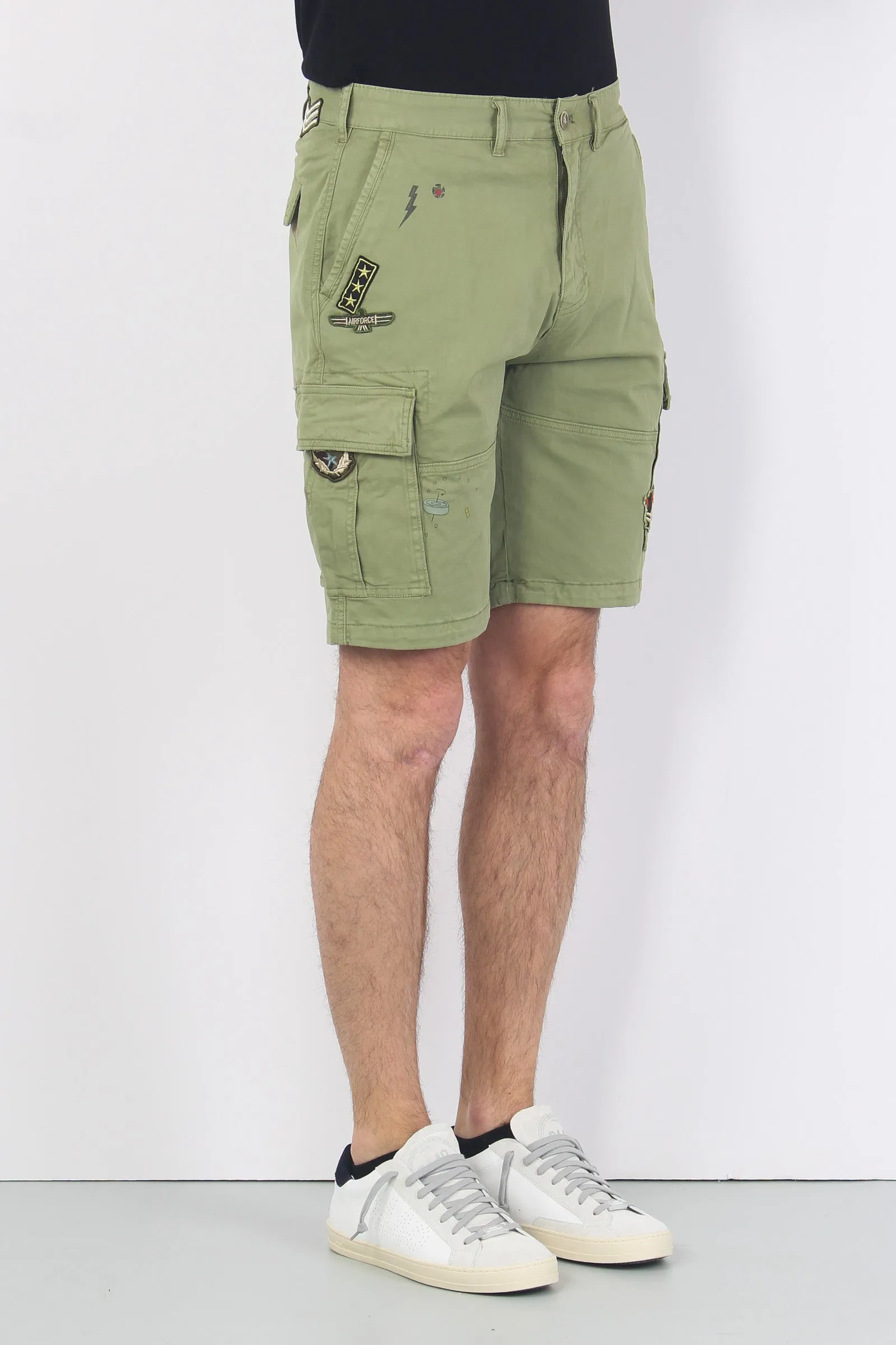 Light Green Bermuda Cargo Shorts