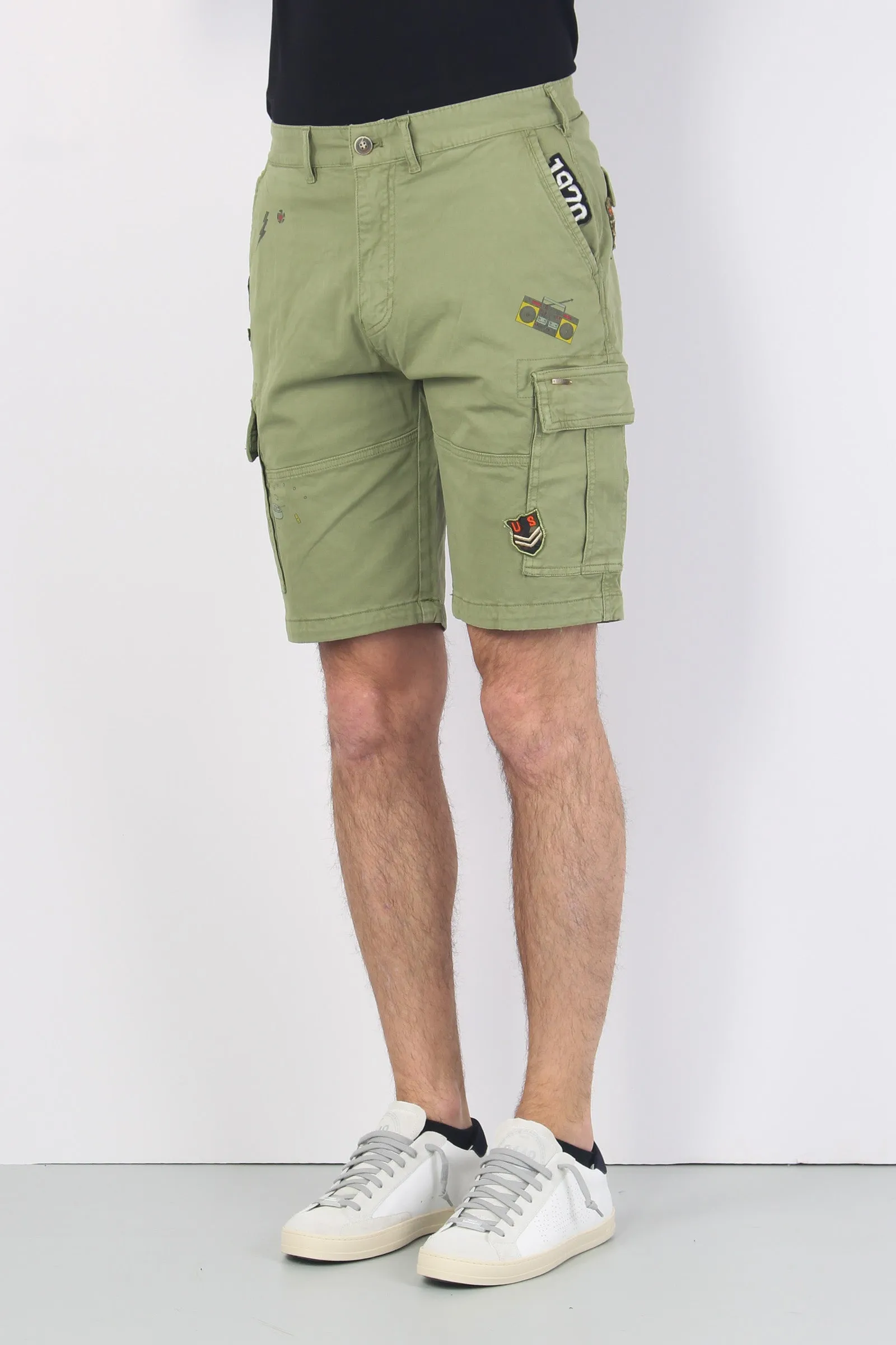 Light Green Bermuda Cargo Shorts