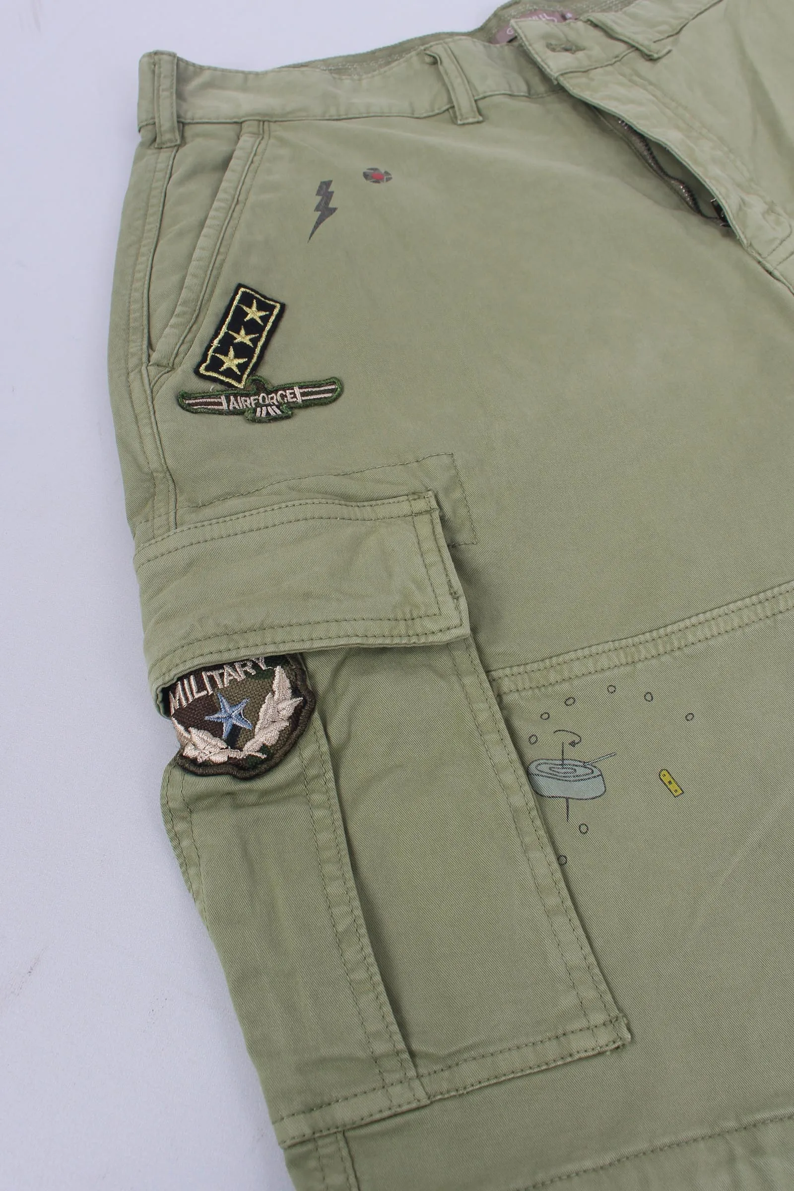 Light Green Bermuda Cargo Shorts