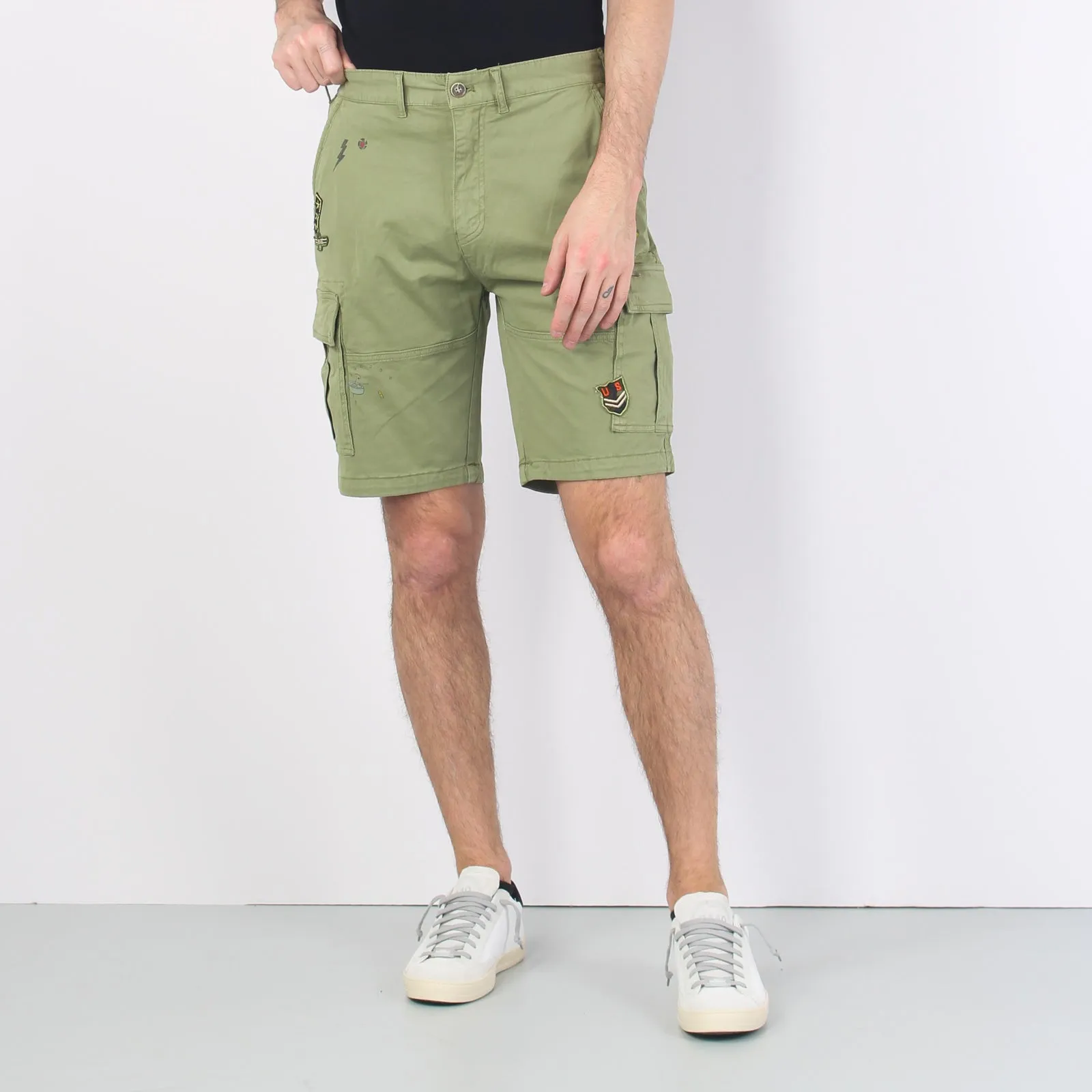 Light Green Bermuda Cargo Shorts