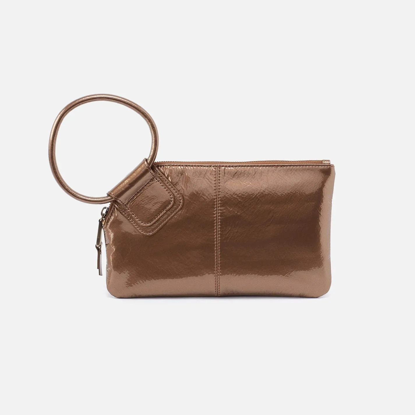 Patent Bronze Sable Wristlet by Hobo Bags