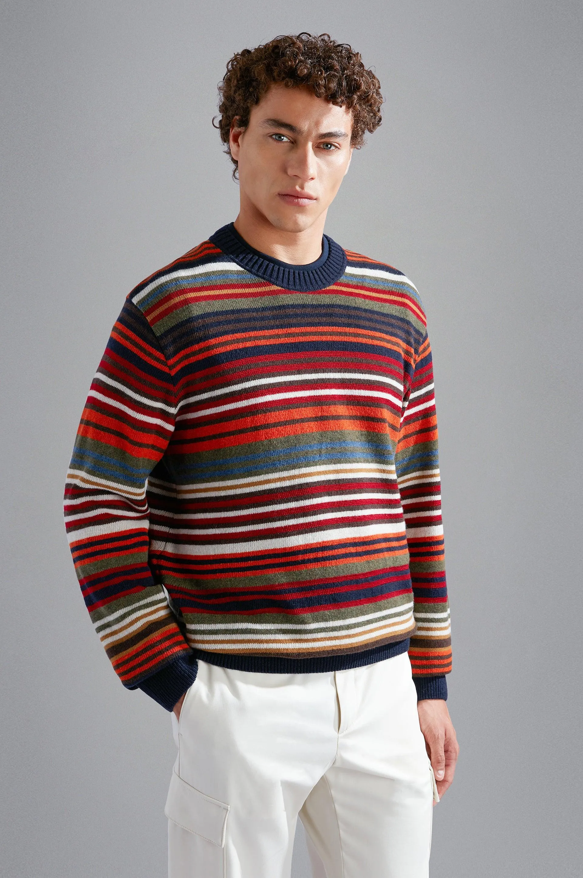 Paul & Shark Striped Wool Crewneck RE-WOOL