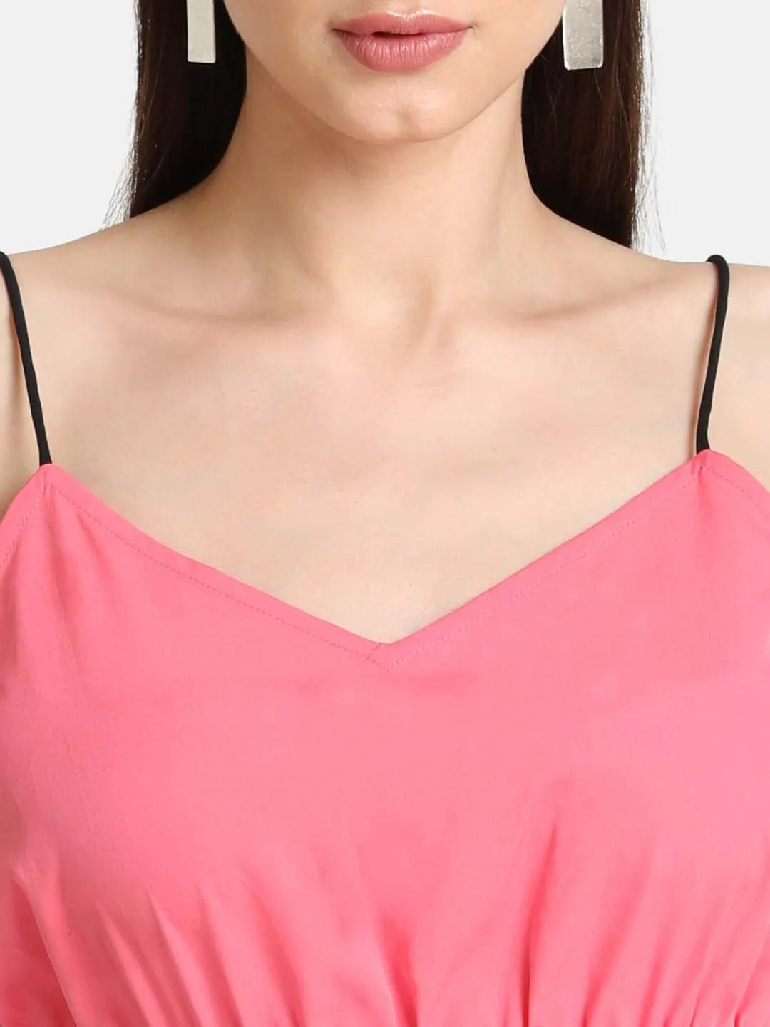 Elasticated Waist Sleeveless Peplum Top