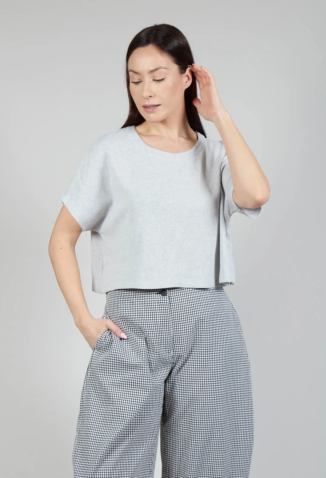 Chic Cropped T-Shirt in Perle