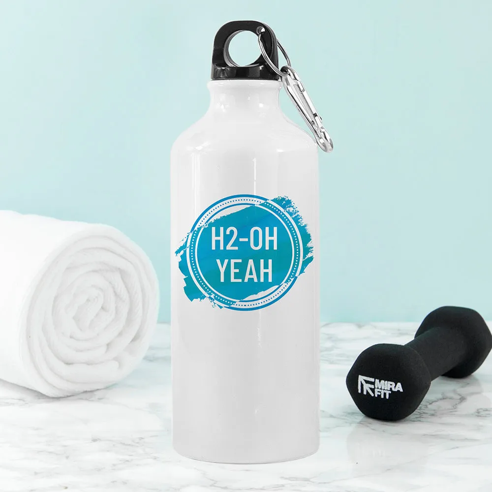 Custom White Water Bottle