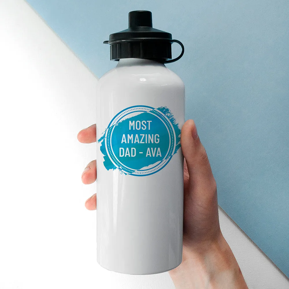 Custom White Water Bottle