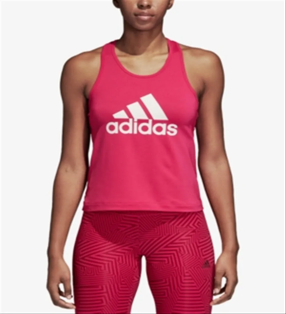 adidas Pink ClimaLite Logo Tank