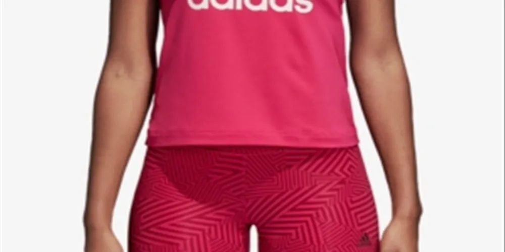 adidas Pink ClimaLite Logo Tank