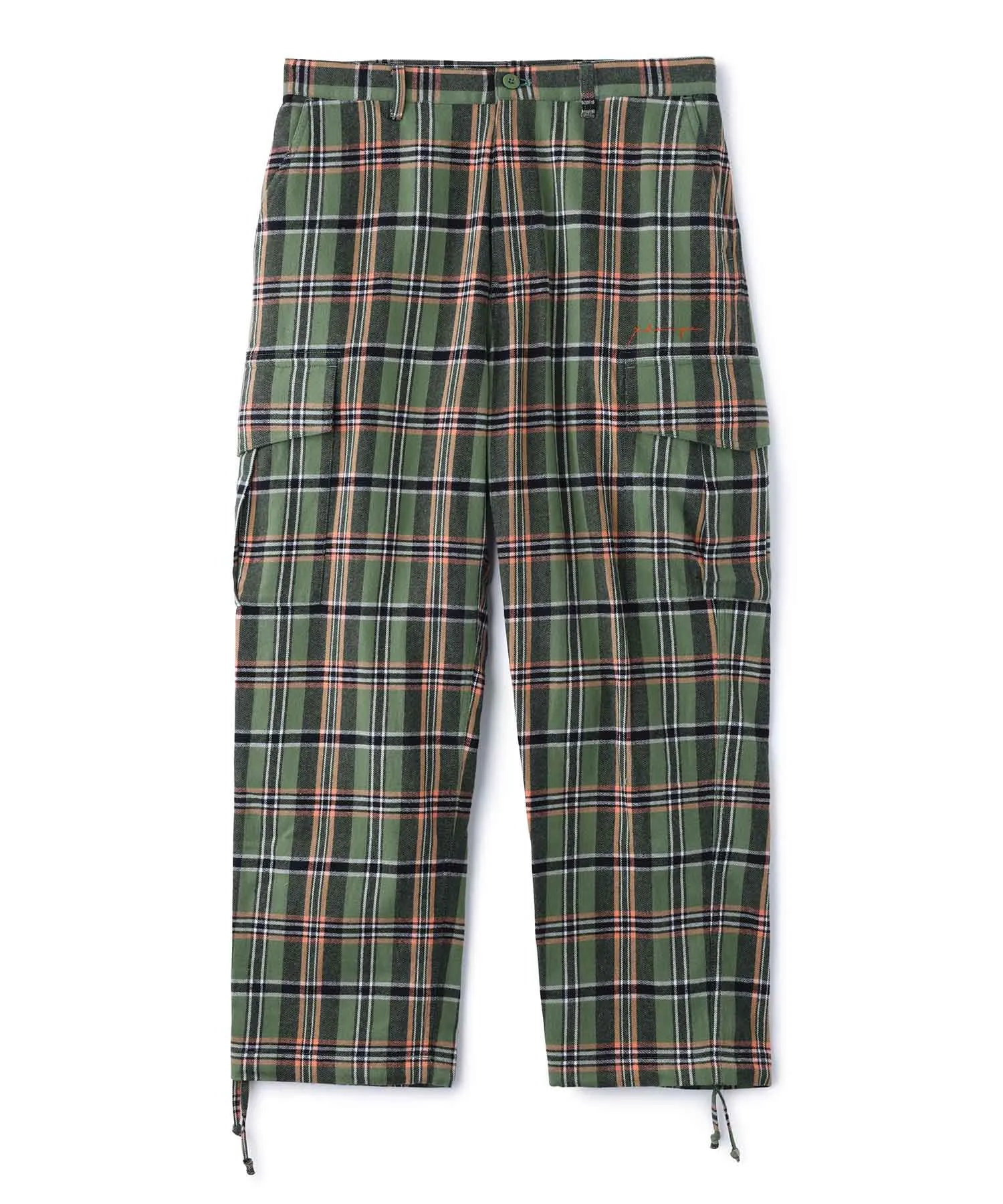 Plaid Cargo Trousers