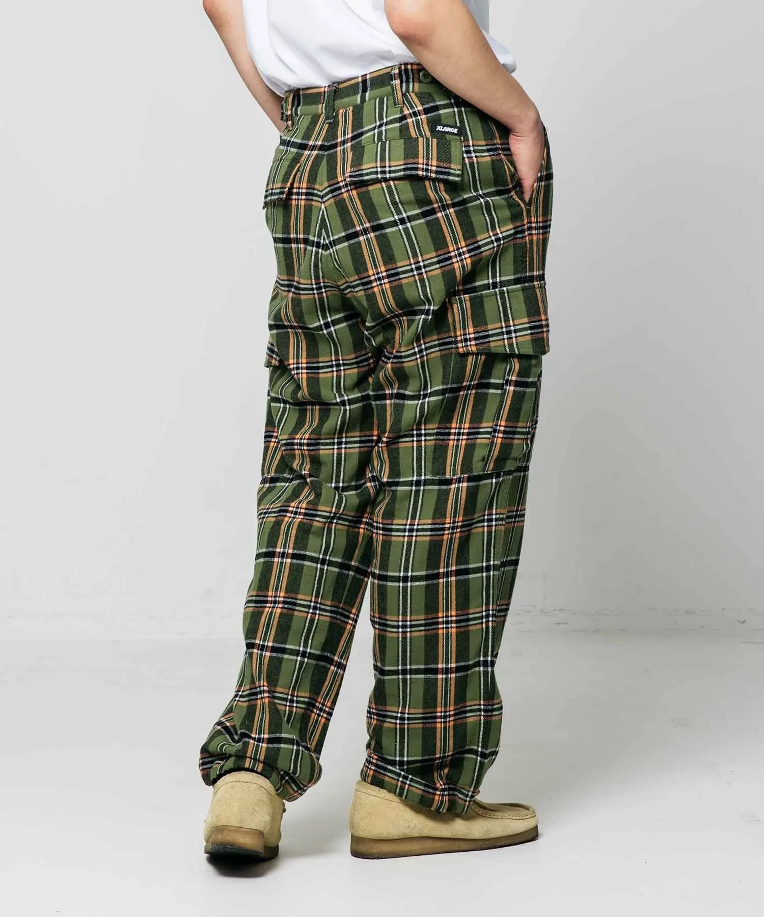 Plaid Cargo Trousers