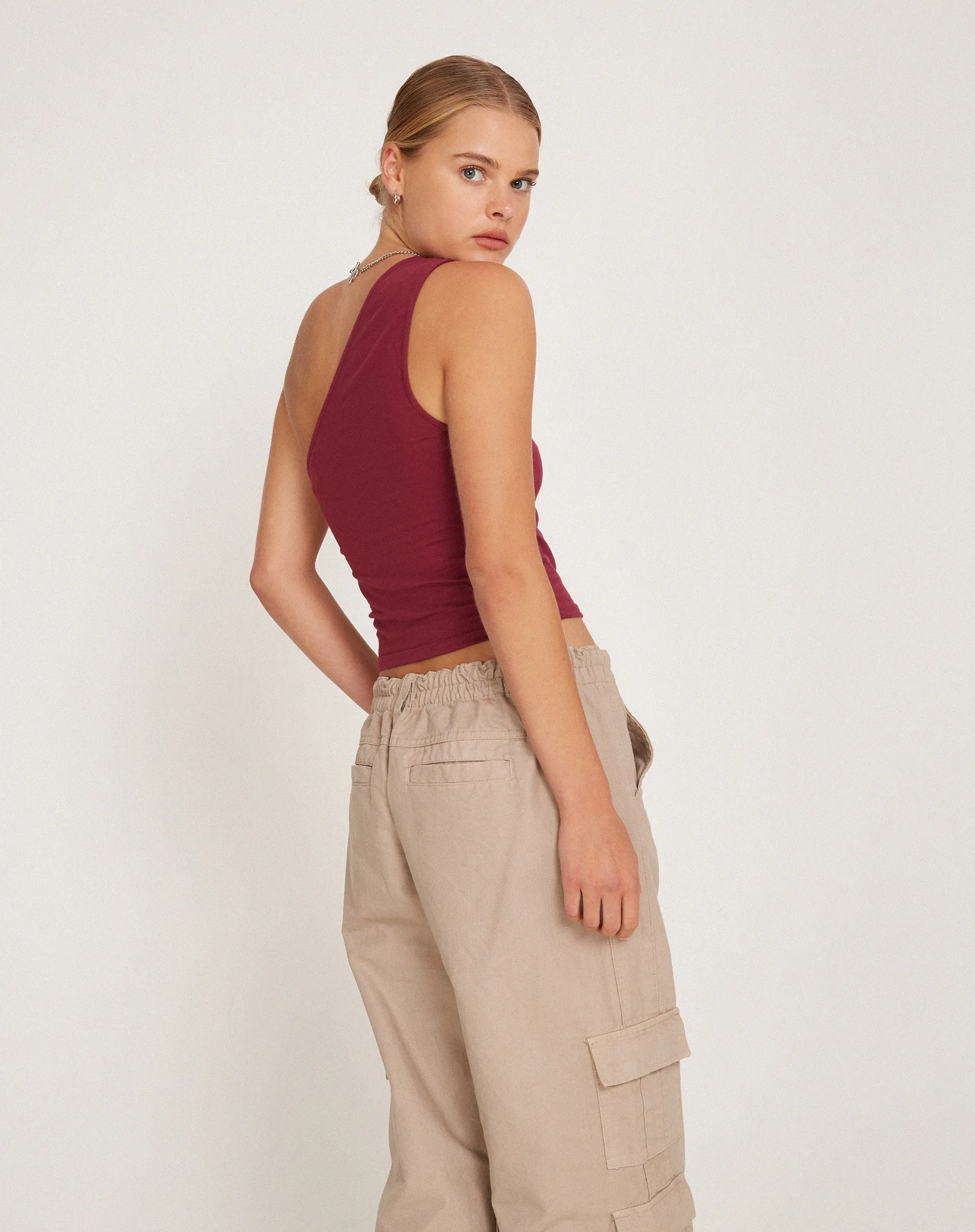 Plum Bay One Shoulder Top