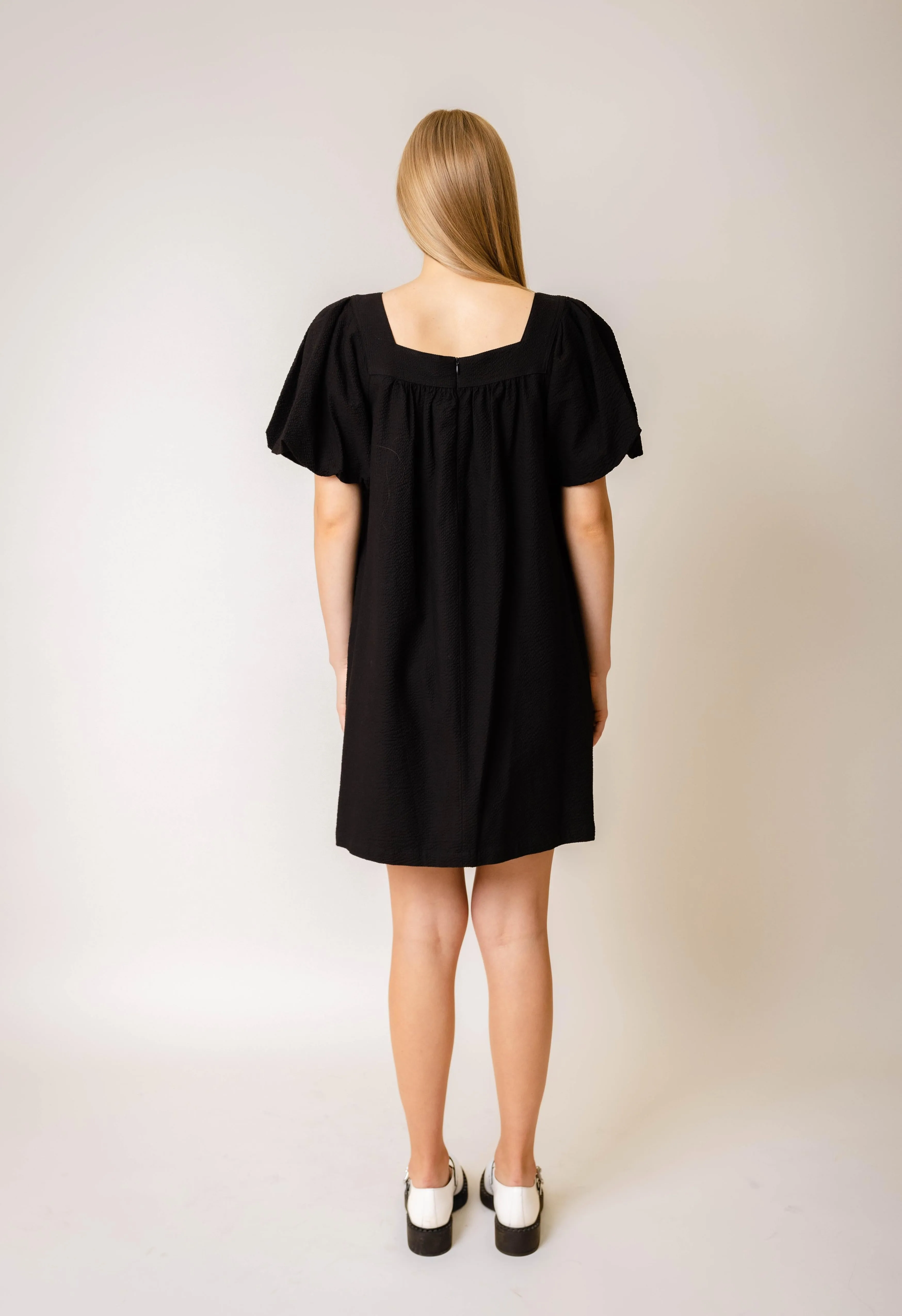 Black Puff Sleeve Dress