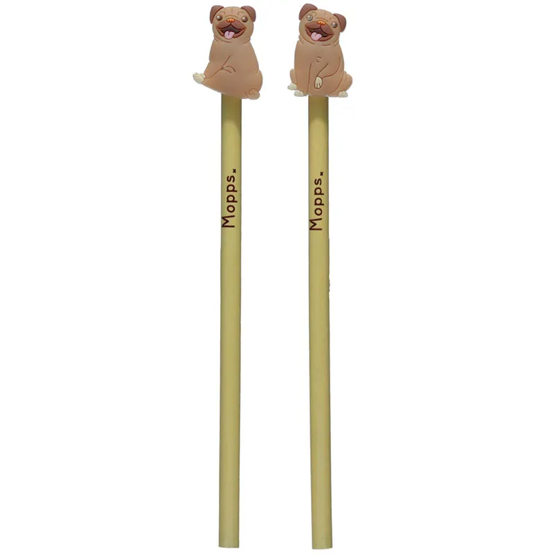 Pug Pencil with PVC Topper Mopps STA278