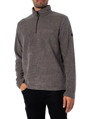 Regatta Edley 1/4 Zip Fleece - Dark Grey Linear