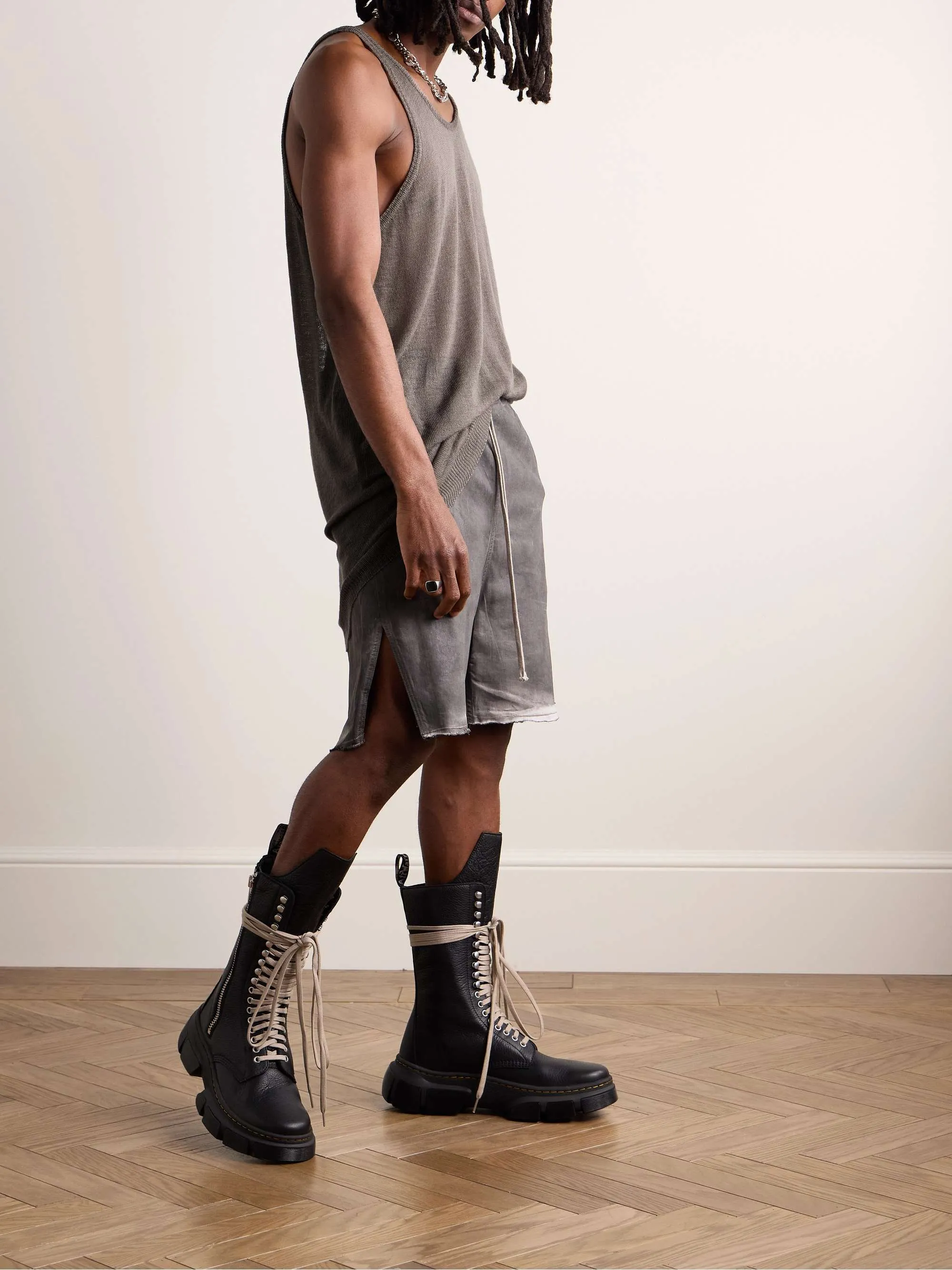 Designer Tanks in Skater Style Wool by RICK OWENS