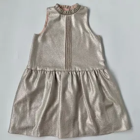 Rose Gold Lame Dress for Kids: 4-9 Years