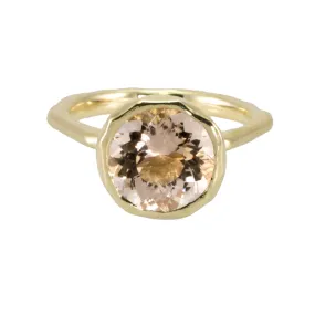 Elegant Round Morganite Ring