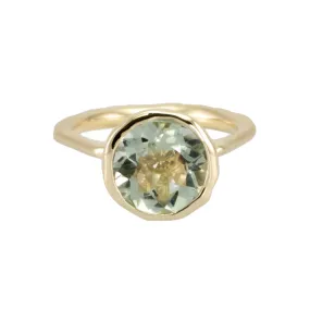 Round Ring Featuring Prasiolite