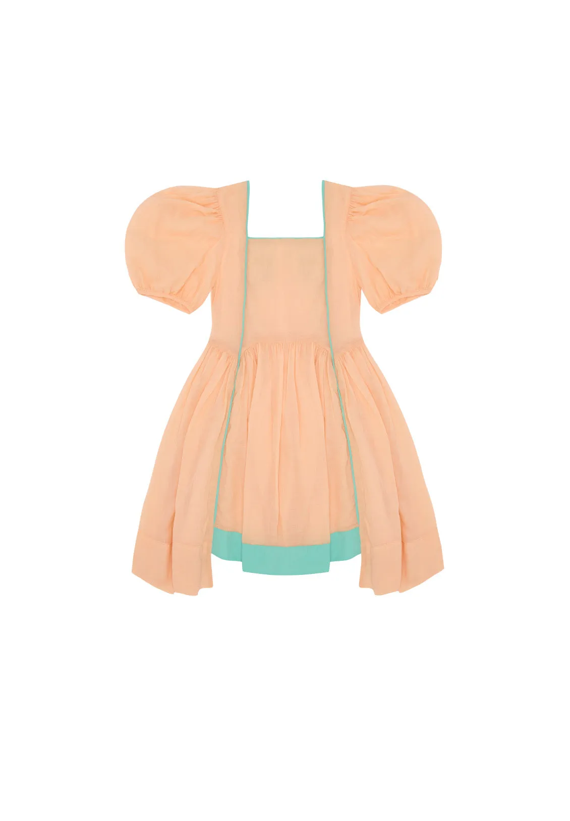 Special Length Salad Days Dress in Just Peachy/The Pool Design