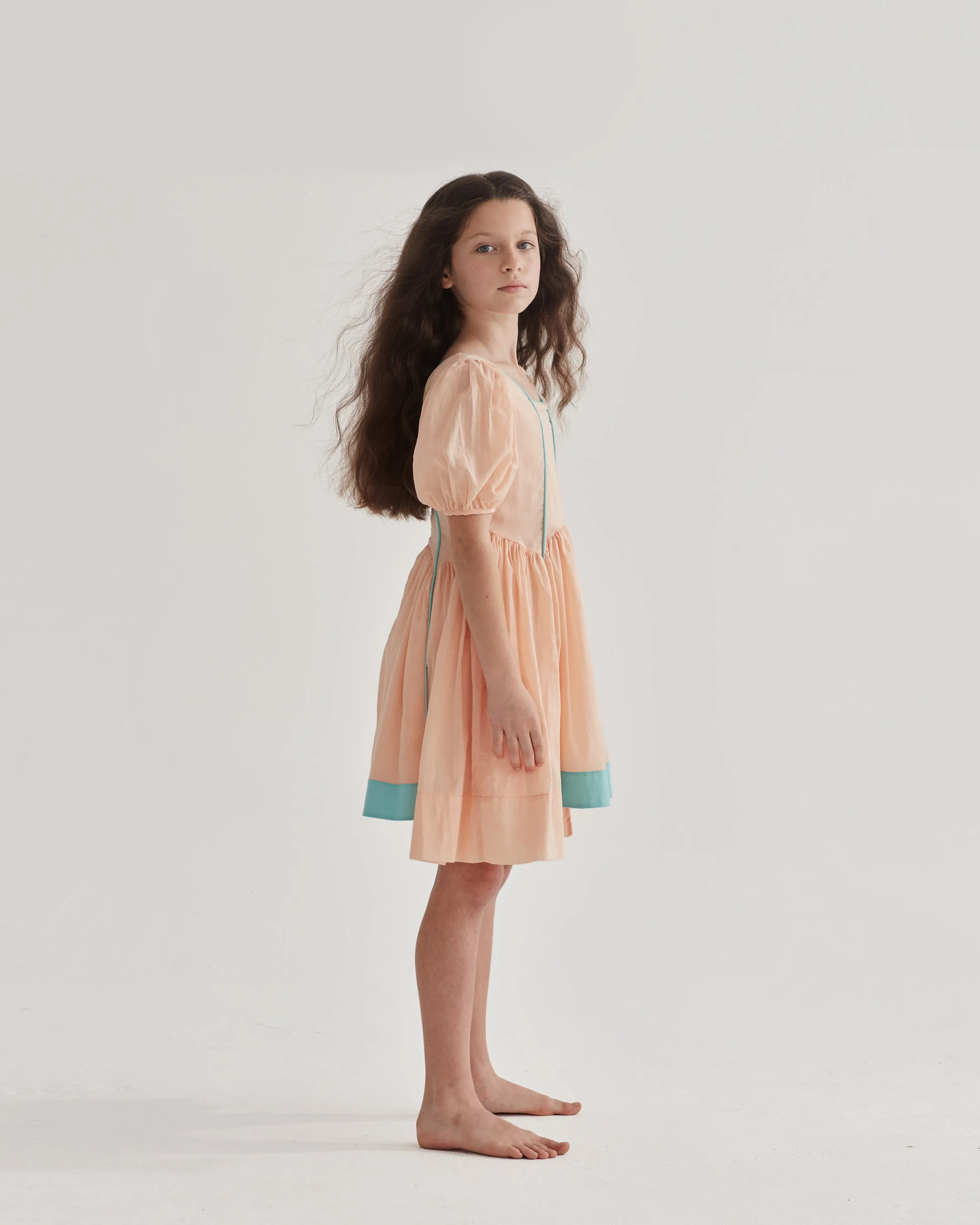 Special Length Salad Days Dress in Just Peachy/The Pool Design