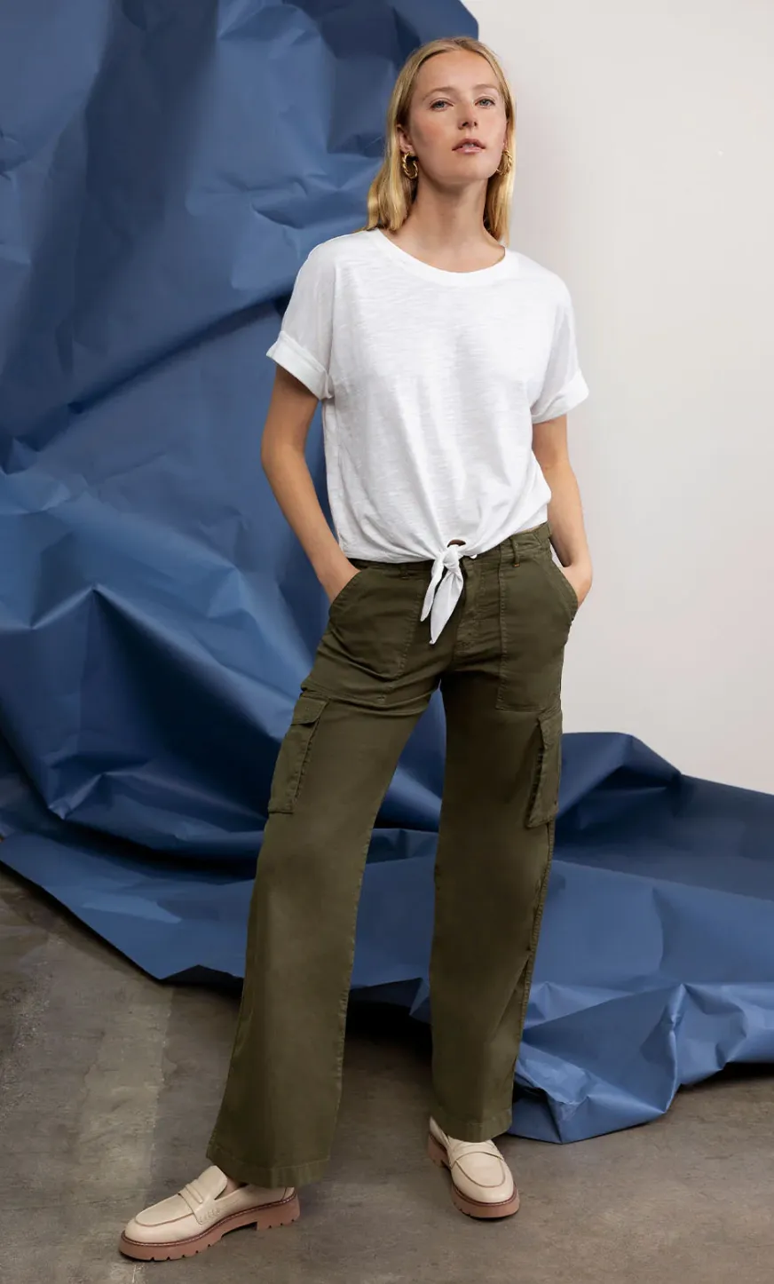 Sanctuary Cargo Pants in Moss Green