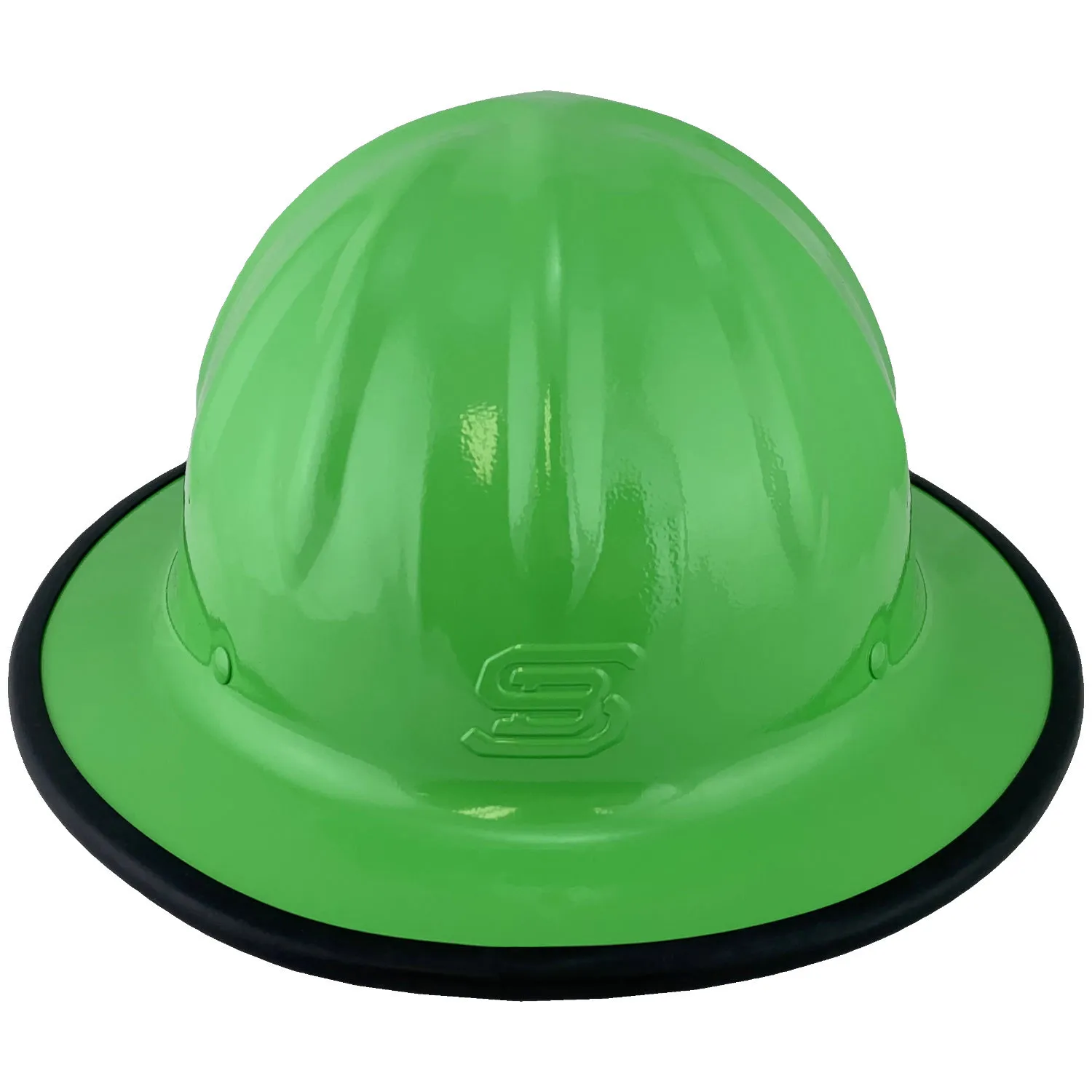 SkullBucket Aluminum Full Brim Hard Hats with Ratchet Suspensions - Hi Viz Green