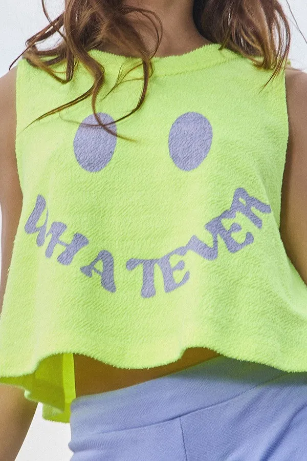 Smile Whatever Cropped Tank