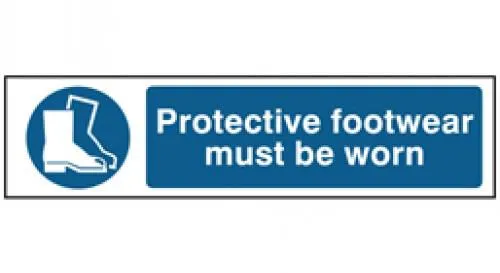 Spectrum Protective Footwear Must Be Worn - PVC 200 x 50 mm - SCXO-CI-5015