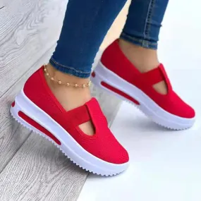 Spring Platform Women's Sneakers with Round Toe