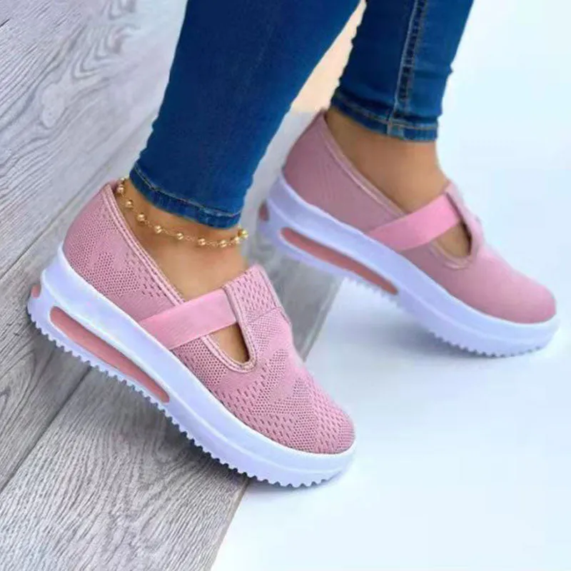 Spring Platform Women's Sneakers with Round Toe